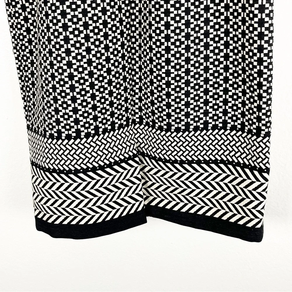 J. CREW Black Label Side Panels Black White Sleeveless Dress, Size 00